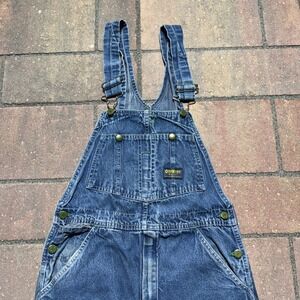 Vintage 1980s OshKosh Bgosh Denim Overalls 30x32 Blue Made in USA Carpenter
